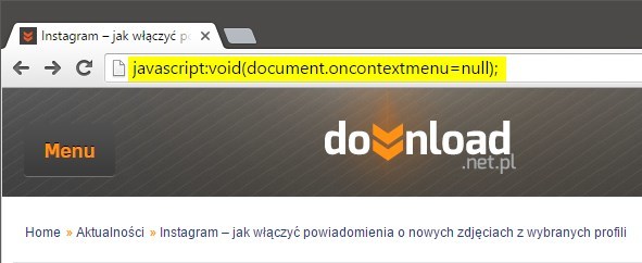 Skrypt JavaScript w Chrome