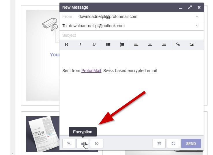 ProtonMail - tworzenie szyfrowanej wiadomości do zwykłego odbiorcy