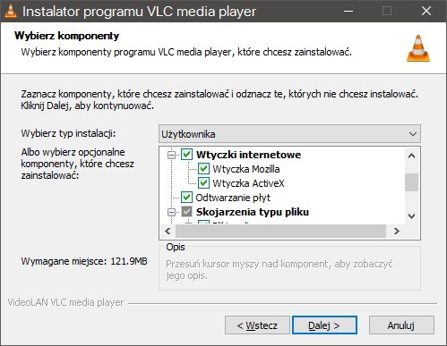 Instalacje wtyczek VLC do filmów QuickTime w przeglądarce