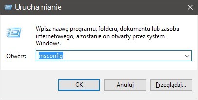 Uruchamianie narzędzia MSCONFIG