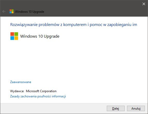 Windows 10 Upgrade Troubleshooter