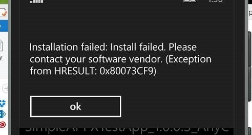 Windows Phone -błąd przy pobieraniu aplikacji