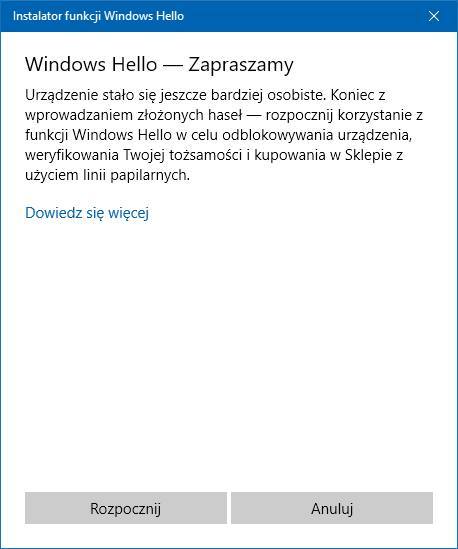 Konfiguracja Windows Hello