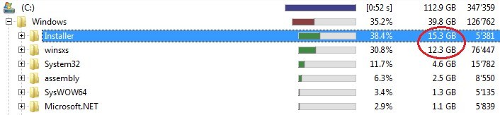 Windows/Installer - jak zmniejszyć ten folder?