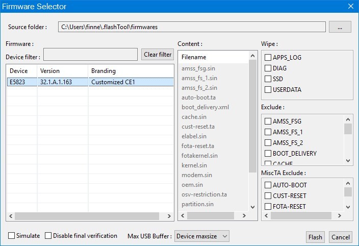 Firmware Selector - instalacja oprogramowania