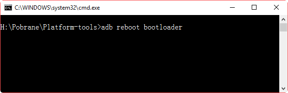 adb reboot bootloader