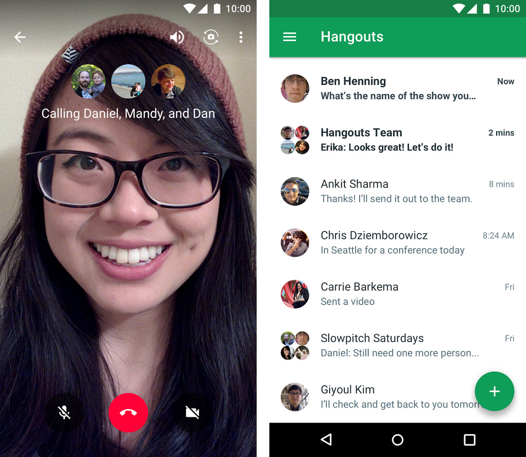 Google Hangouts - rozmowy wideo