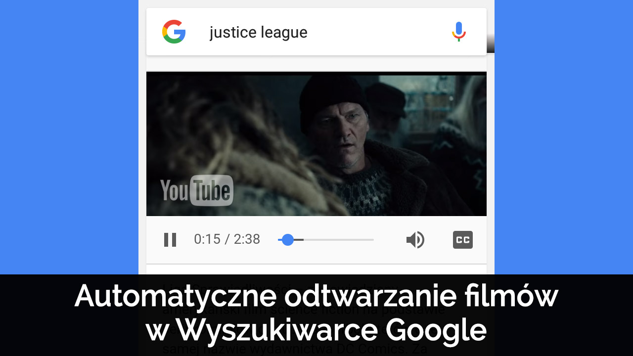 Automatyczne odtwarzanie filmów w Google