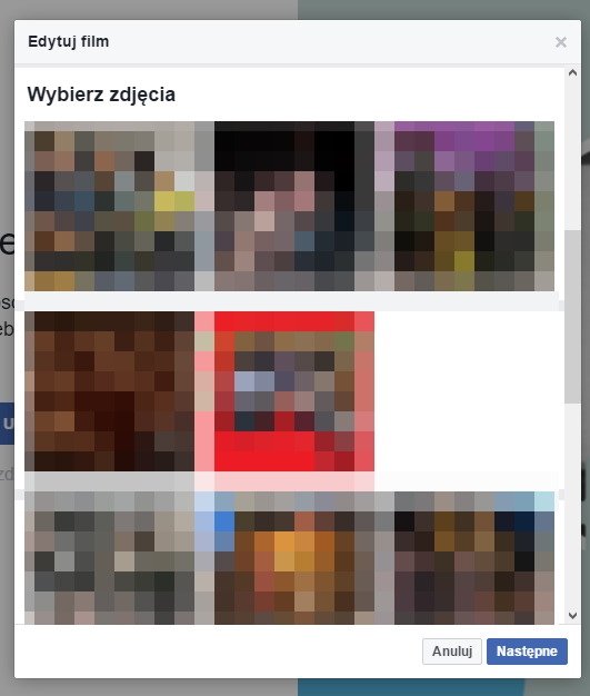 Edycja filmu - wybór zdjęć
