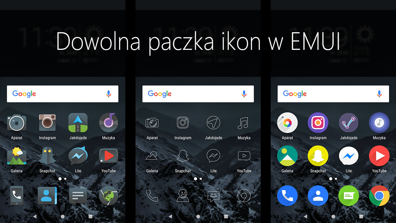 EMUI - ustawianie dowolnej paczki ikon ze Sklepu Play