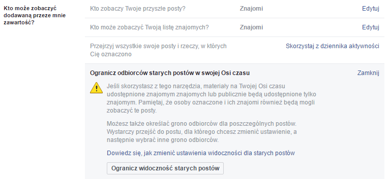 Ukryj swoje posty na Facebooku