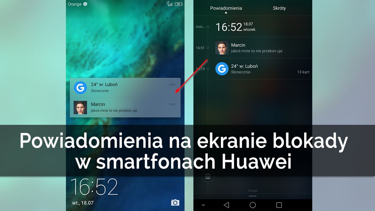 Jak włączyć powiadomienia na ekranie blokady w Huawei