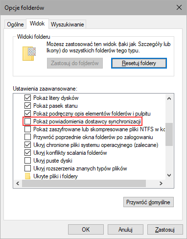 Wyłącz reklamę OneDrive w Windows 10