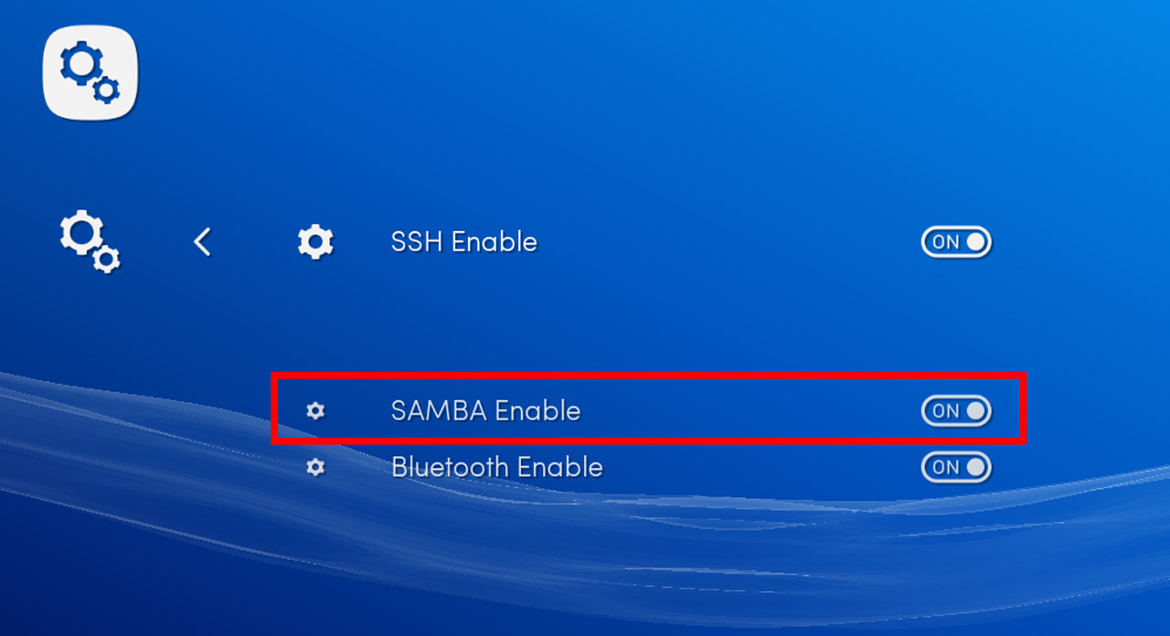 Włącz serwer Samba