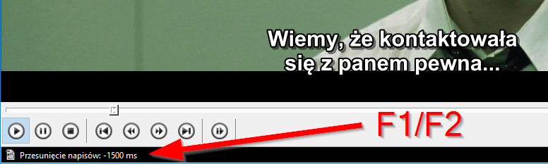 Przesuwanie napisów w Media Player Classic