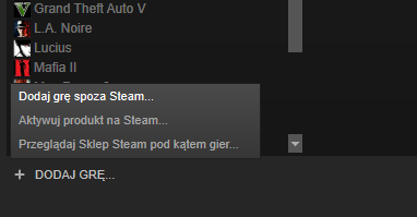 Dodaj grę spoza Steam