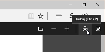 Drukuj PDF w Edge