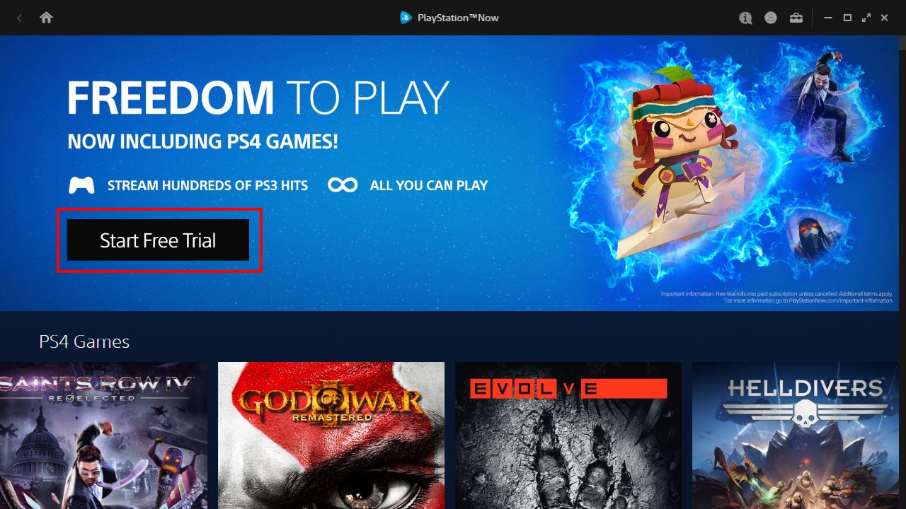 Rozpocznij 7-dniowy okres próbny w Playstation Now