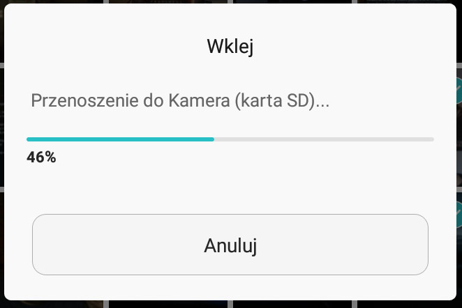 Przenoszenie zdjęć na kartę SD z telefonu