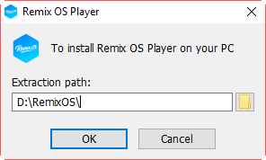 Remix OS - wybierz folder do instalacji