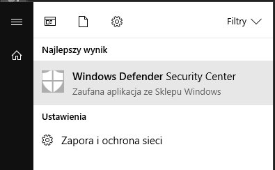Włącz Windows Defender Security Center