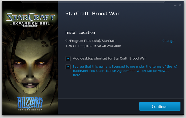 Instalacja StarCraft: Brood War