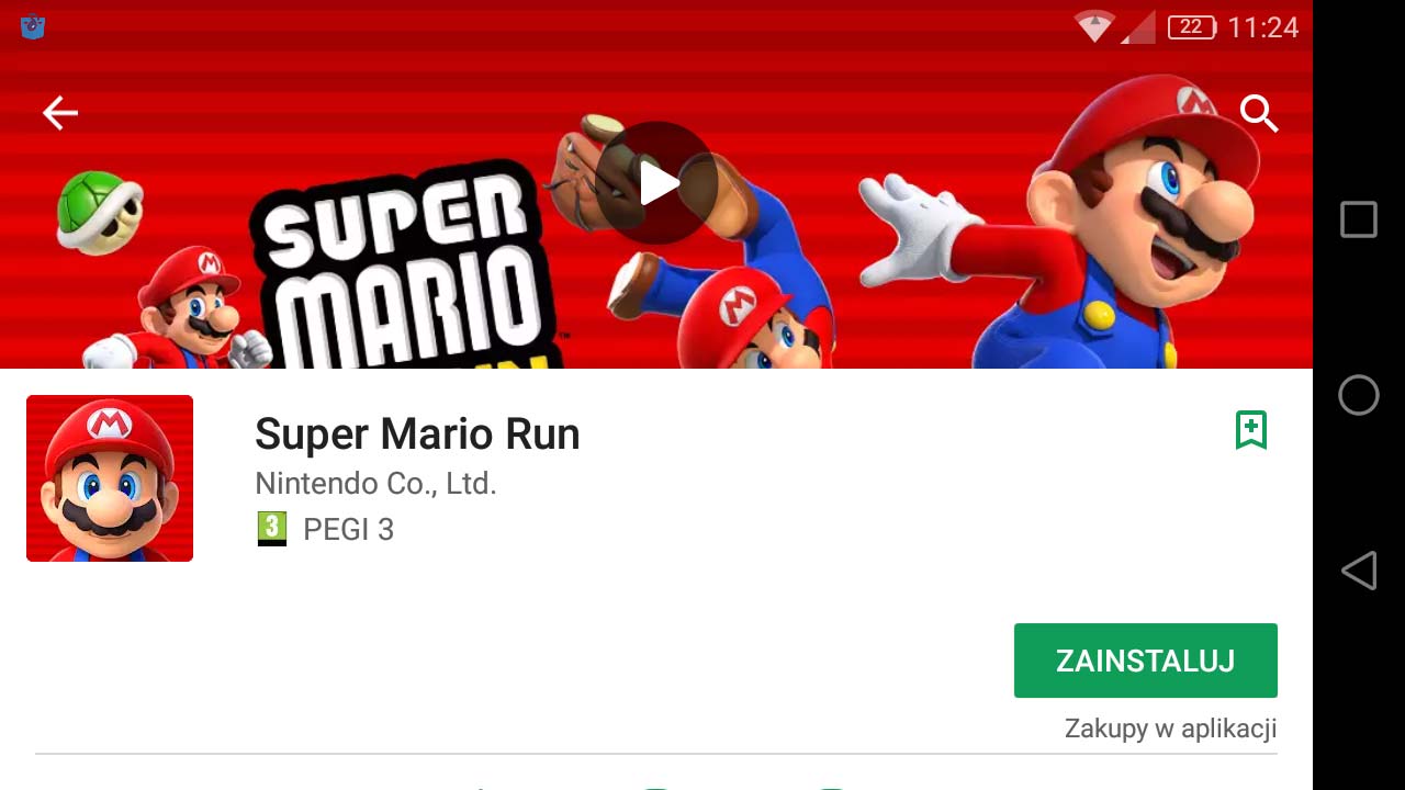 Super Mario Run nie zobaczymy póki co na Androidzie przez piractwo