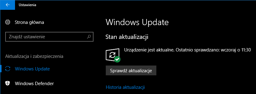 Sprawdź aktualizacje w Windows Update