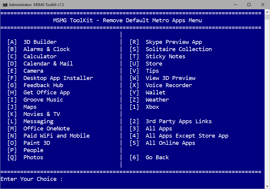 Usuwanie aplikacji Modern z Windows 10