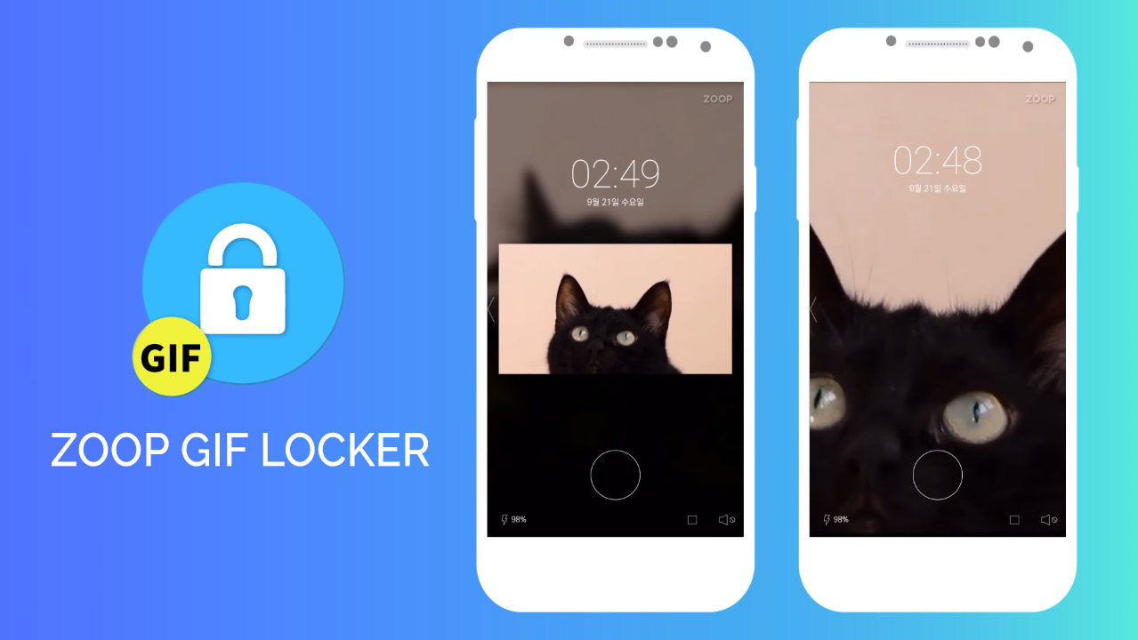 ZOOP GIF Locker - animowany GIF na ekran blokady