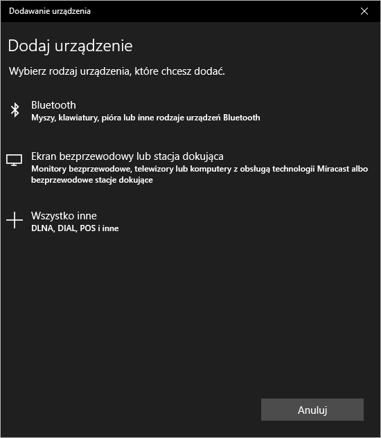 Sparuj urządzenie Bluetooth z Windows 10