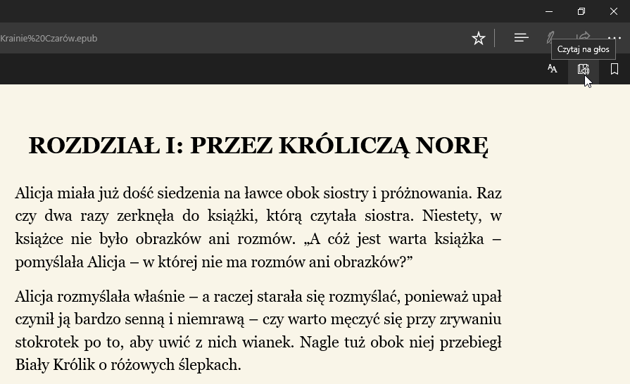 Rozpocznij czytanie książki na głos w Windows 10