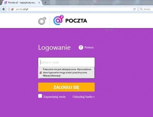 Firefox - komunikat p rzy logowaniu