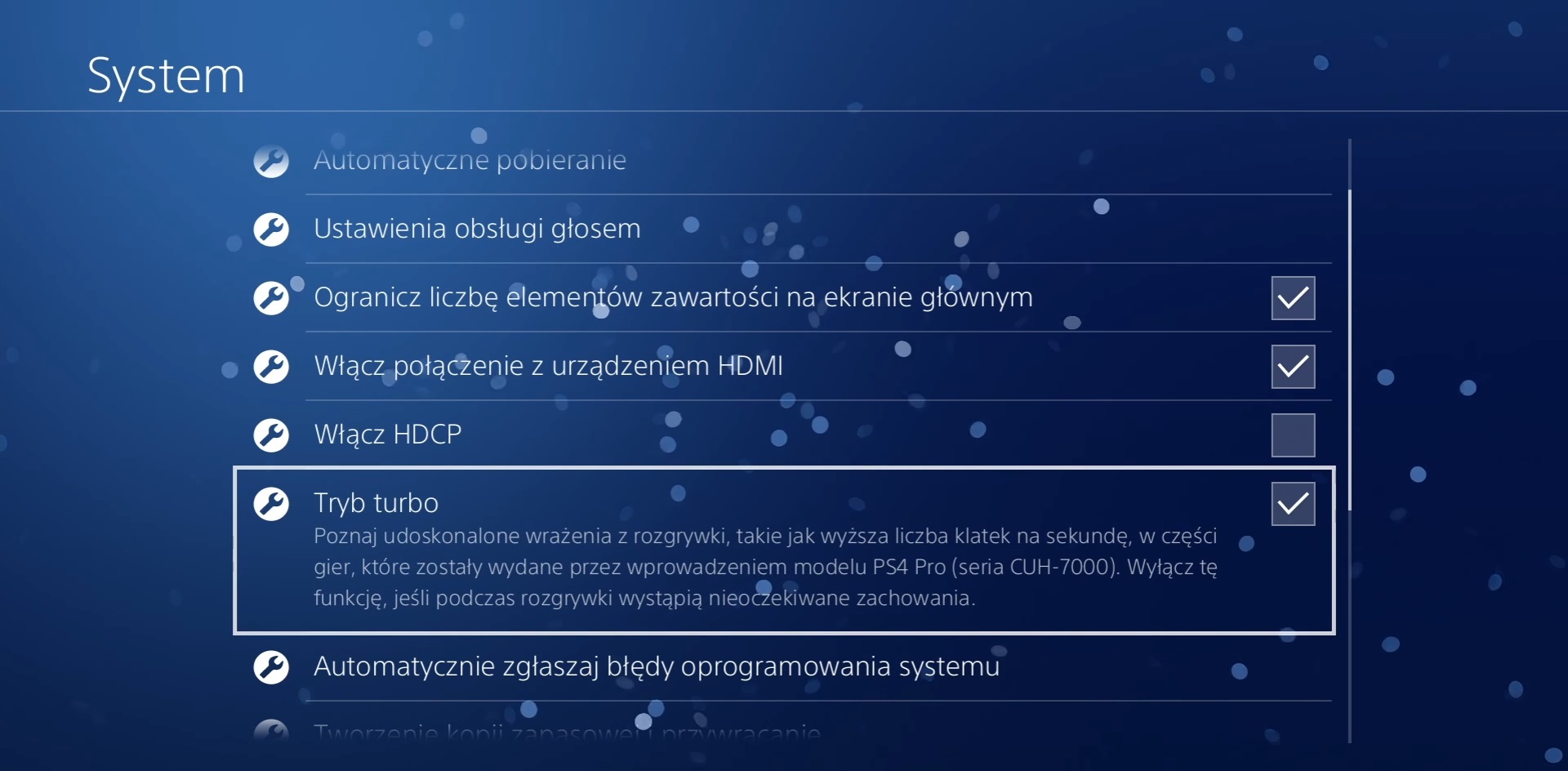 Włącz Tryb Turbo w PS4