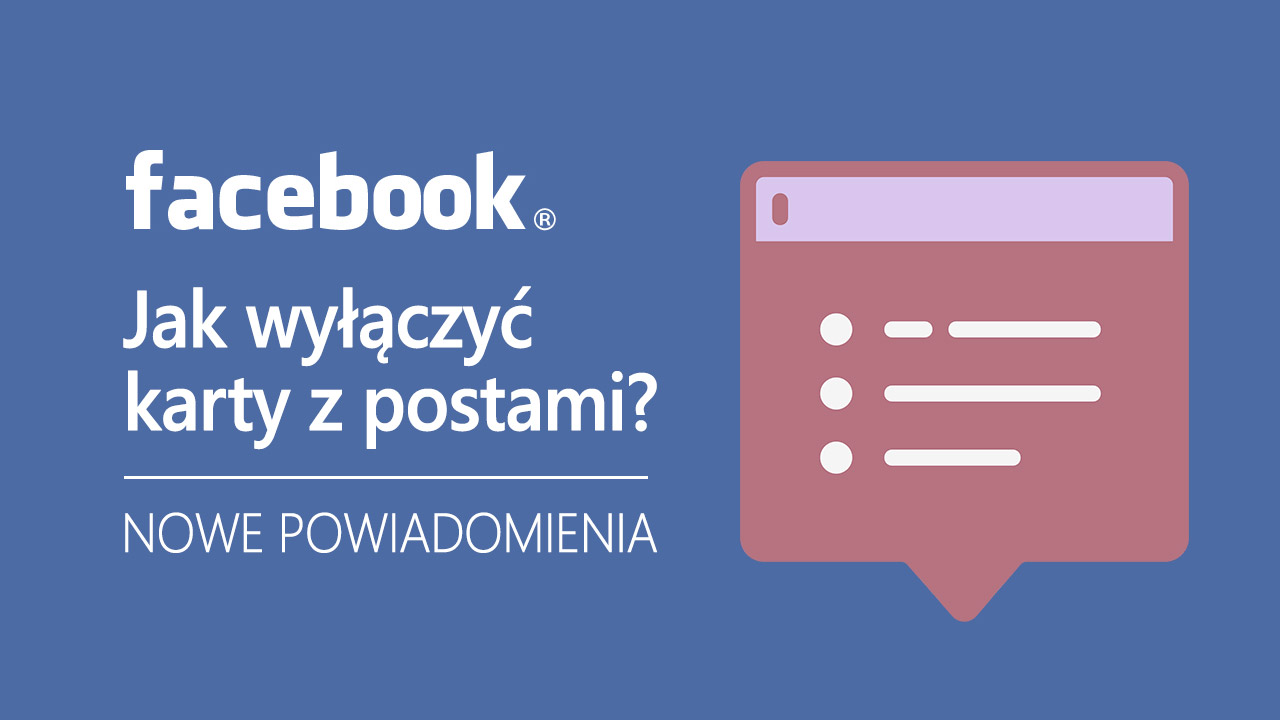 Wyłączanie kart z postami na Facebooku