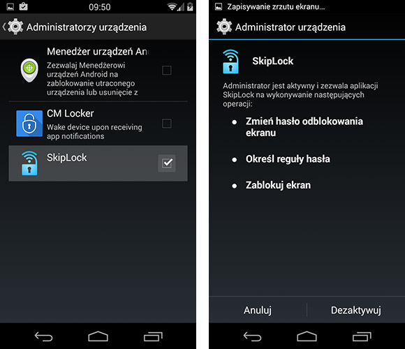 Dezaktywowanie uprawnień administratora w Androidzie