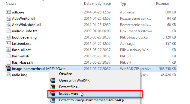 Wypakowywanie zawartości archiwum ZIP z Androidem M