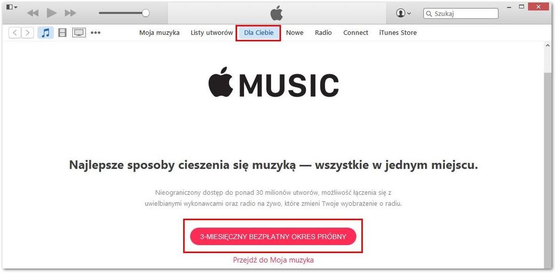 Apple Music - zakładka dla Ciebie