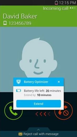 Battery Optimizer - wgląd w baterię podczas rozmowy