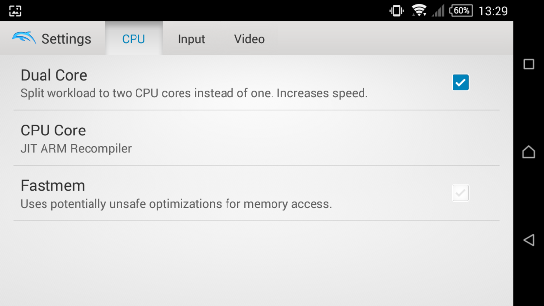 Dolphin Emulator - ustawienia