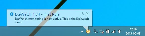 ExeWatch - pierwsze uruchomienie