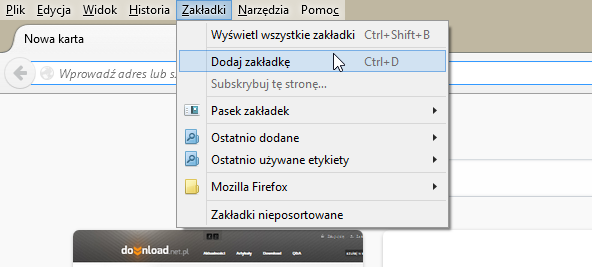 Górne menu w Firefox - jak uzyskać łatwiejszy dostęp do niego?