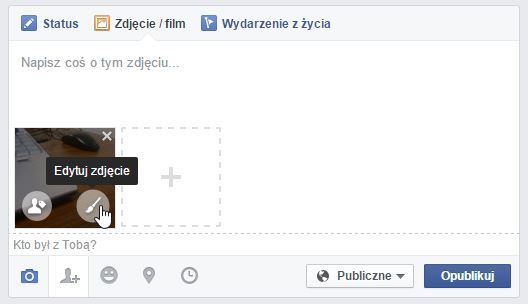 Edytowanie zdjęcia przed opublikowaniem na Facebooku