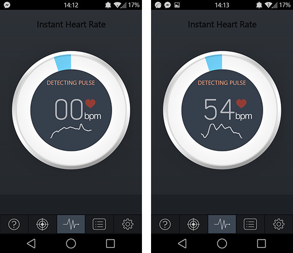 Mierzenie tętna w Instant Heart Rate