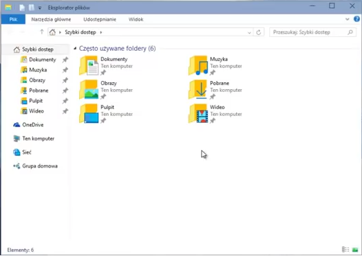 Eksplorator plików w Windows 10