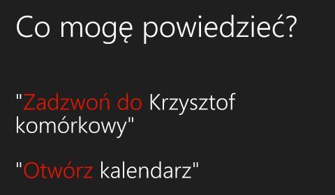 Komendy głosowe w Windows Phone 8