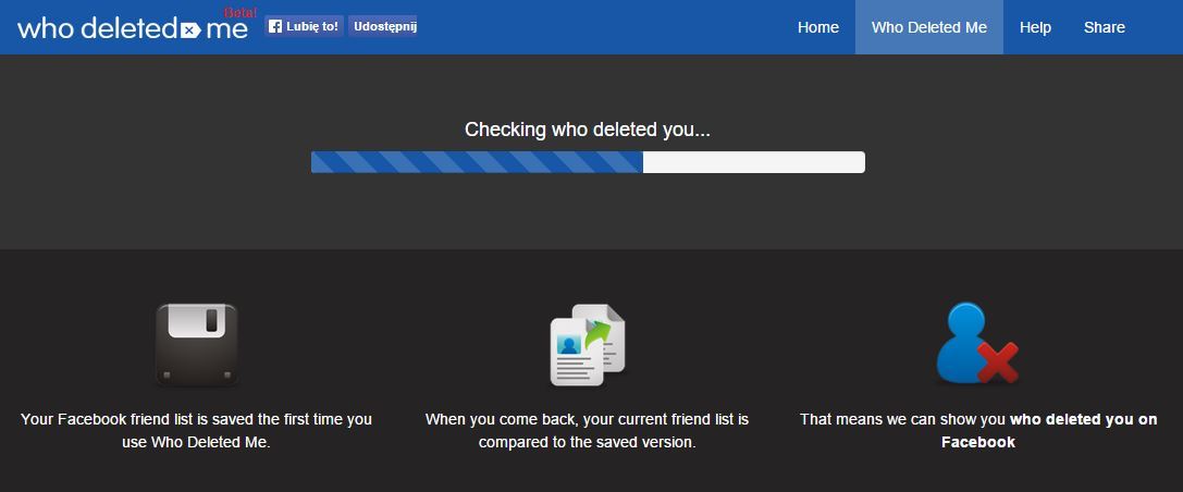 Who Deleted Me - zbieranie informacji