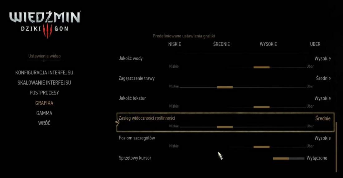 Ustawienia grafiki w Wiedźminie 3