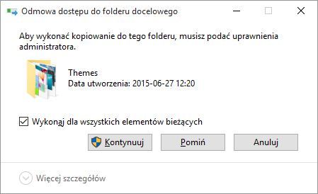 Okno odmowy dostępu