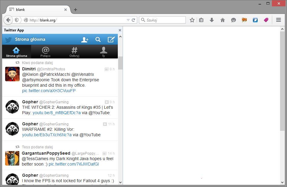 Twitter w Firefoksie